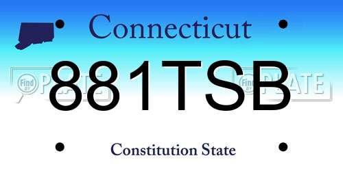 881TSB Connecticut License Plate