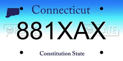 881XAX Connecticut License Plate