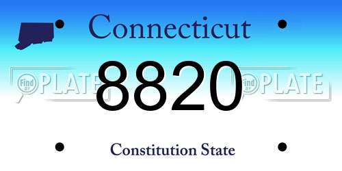 8820 Connecticut License Plate