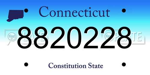 8820228 Connecticut License Plate
