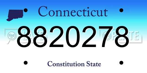 8820278 Connecticut License Plate