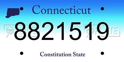 8821519 Connecticut License Plate