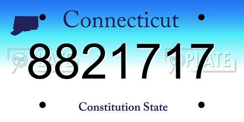 8821717 Connecticut License Plate
