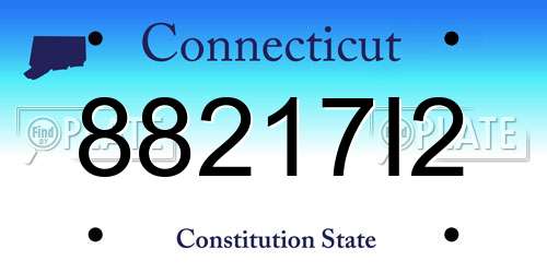 88217I2 Connecticut License Plate