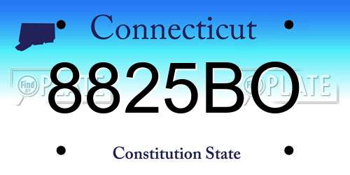 8825BO Connecticut License Plate
