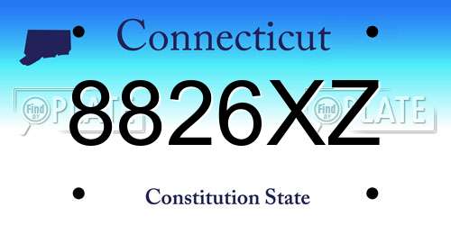 8826XZ Connecticut License Plate