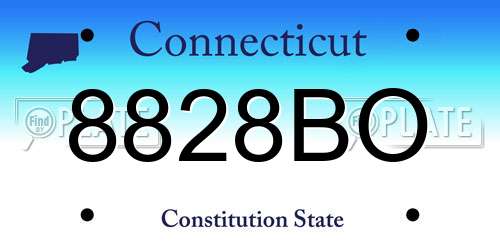 8828BO Connecticut License Plate