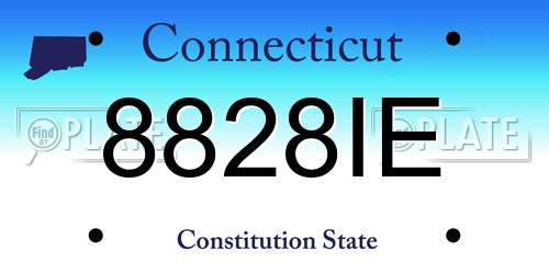 8828IE Connecticut License Plate