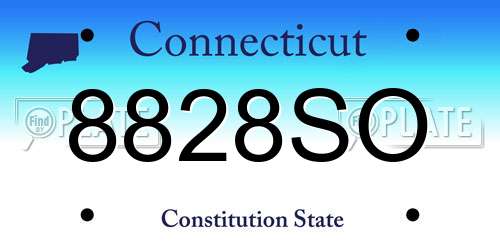 8828SO Connecticut License Plate