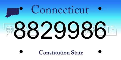 8829986 Connecticut License Plate