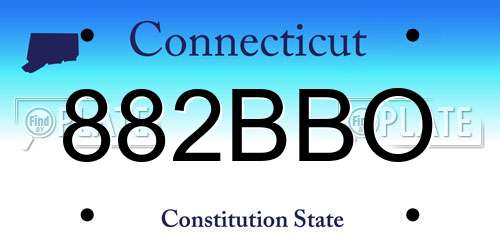 882BBO Connecticut License Plate