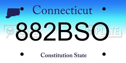 882BSO Connecticut License Plate
