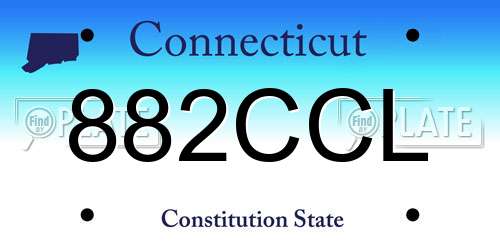882CCL Connecticut License Plate