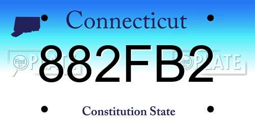 882FB2 Connecticut License Plate