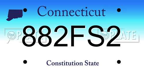 882FS2 Connecticut License Plate