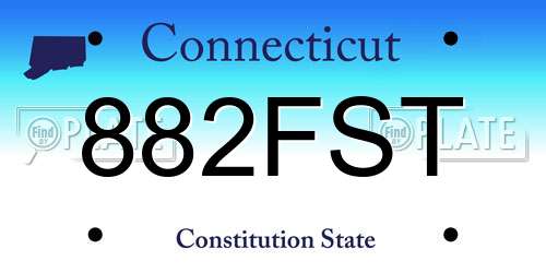 882FST Connecticut License Plate