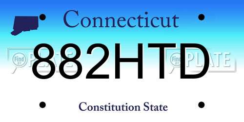 882HTD Connecticut License Plate
