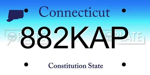 882KAP Connecticut License Plate