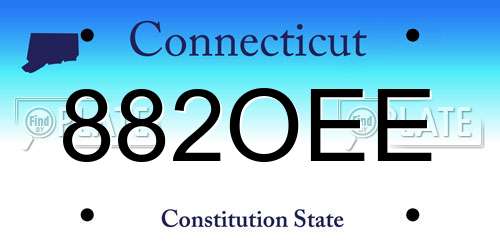 882OEE Connecticut License Plate
