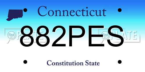 882PES Connecticut License Plate