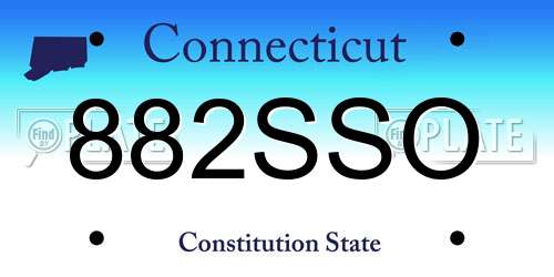 882SSO Connecticut License Plate