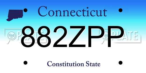 882ZPP Connecticut License Plate