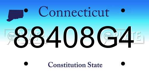 88408G4 Connecticut License Plate