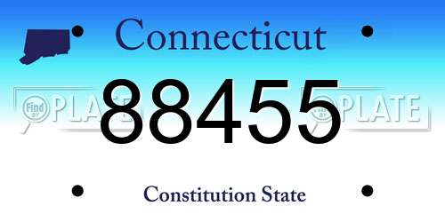 88455 Connecticut License Plate