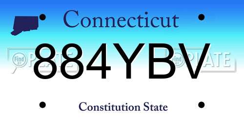 884YBV Connecticut License Plate