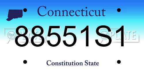 88551S1 Connecticut License Plate