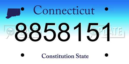8858151 Connecticut License Plate