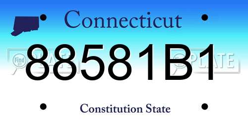 88581B1 Connecticut License Plate