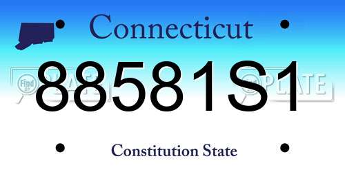 88581S1 Connecticut License Plate