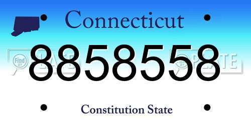 8858558 Connecticut License Plate