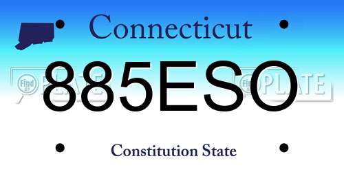 885ESO Connecticut License Plate