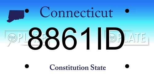 8861ID Connecticut License Plate