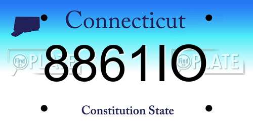 8861IO Connecticut License Plate