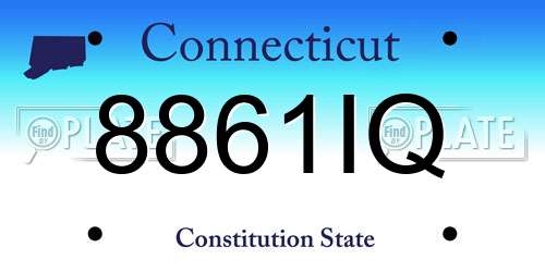 8861IQ Connecticut License Plate