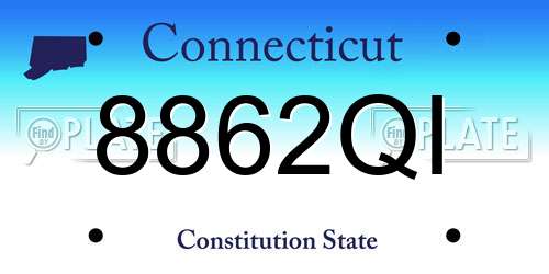 8862QI Connecticut License Plate