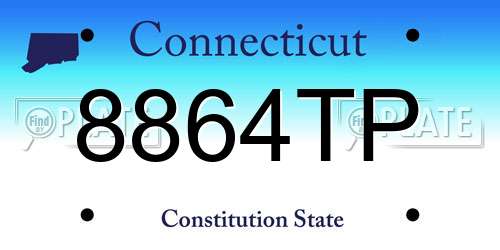 8864TP Connecticut License Plate