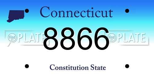 8866 Connecticut License Plate