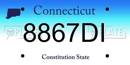 8867DI Connecticut License Plate