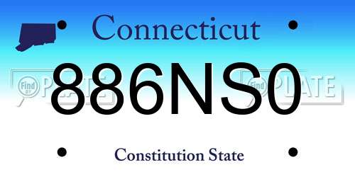 886NS0 Connecticut License Plate