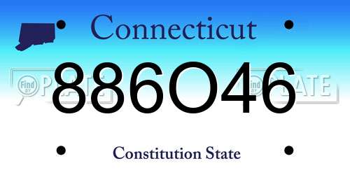 886O46 Connecticut License Plate