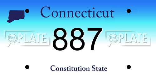 887 Connecticut License Plate