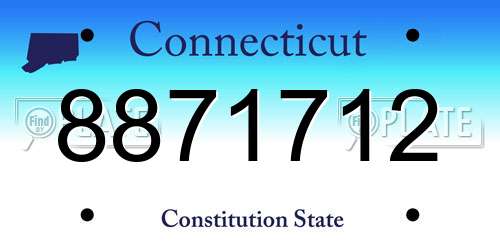 8871712 Connecticut License Plate