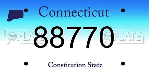 88770 Connecticut License Plate