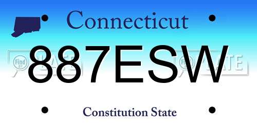 887ESW Connecticut License Plate