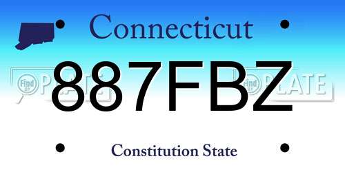 887FBZ Connecticut License Plate