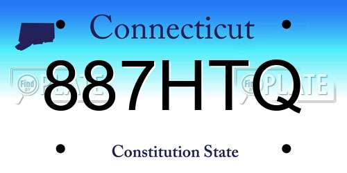 887HTQ Connecticut License Plate